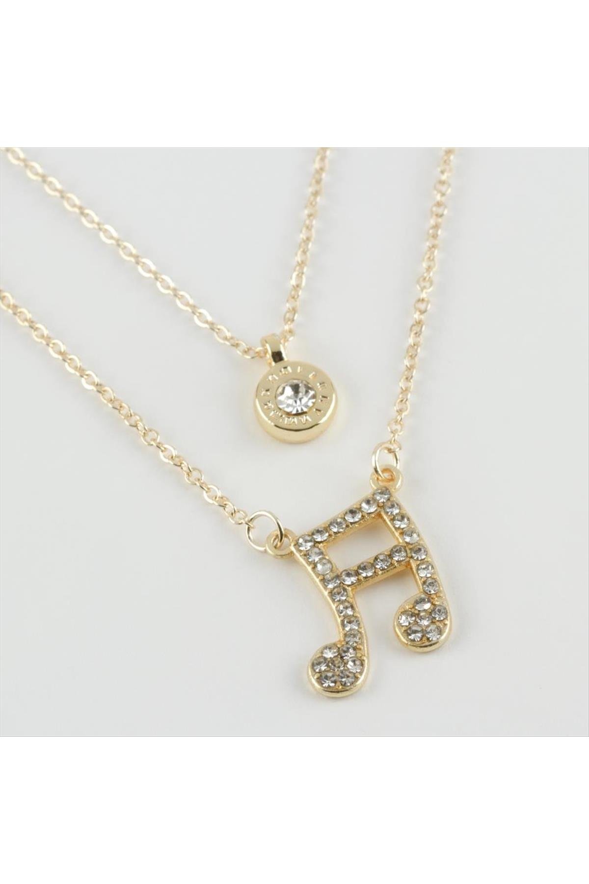 Nota Figürlü Yeni Sezon İkili Kolye