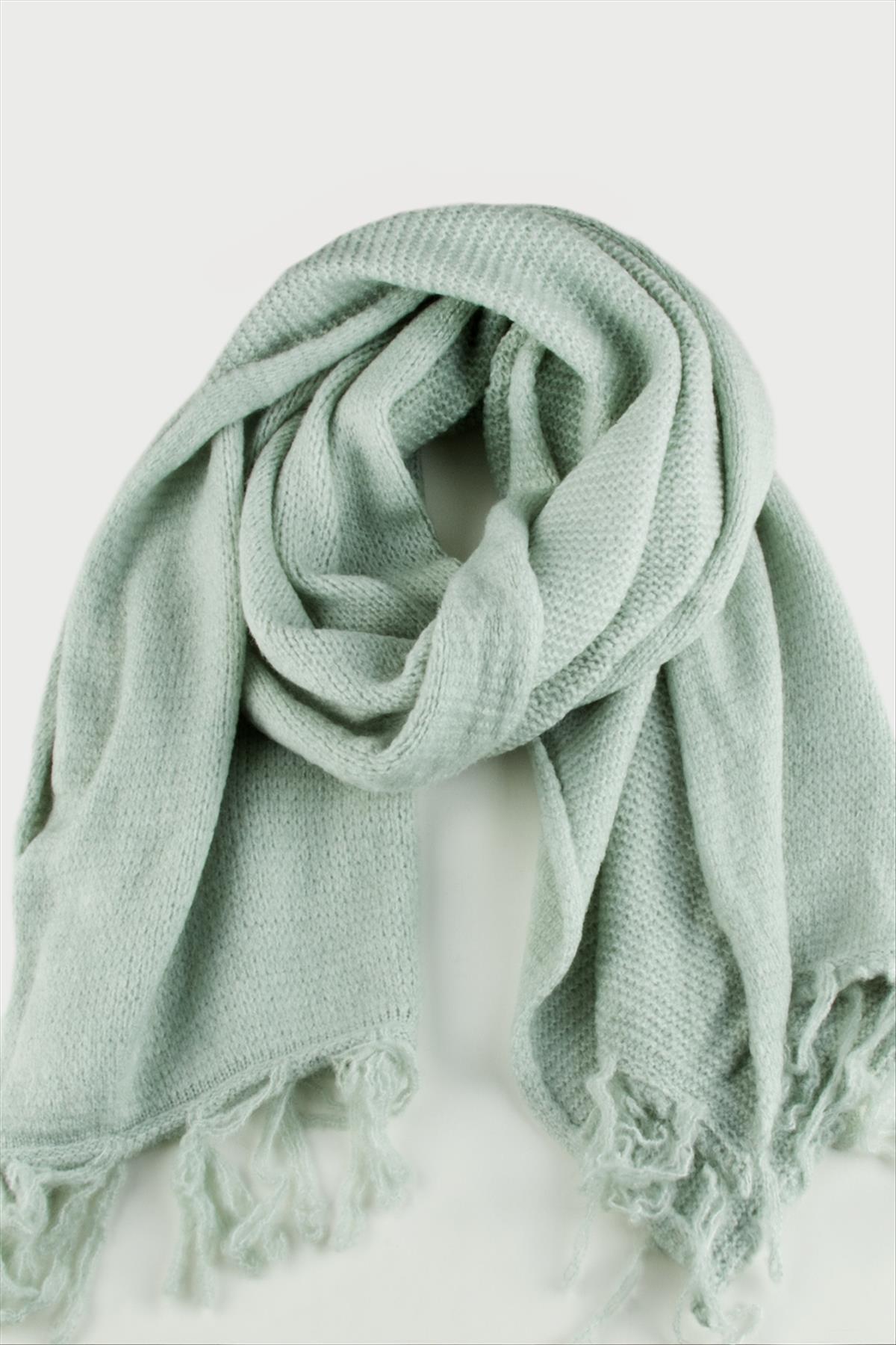 Örgülü İplik Kışlık Şal