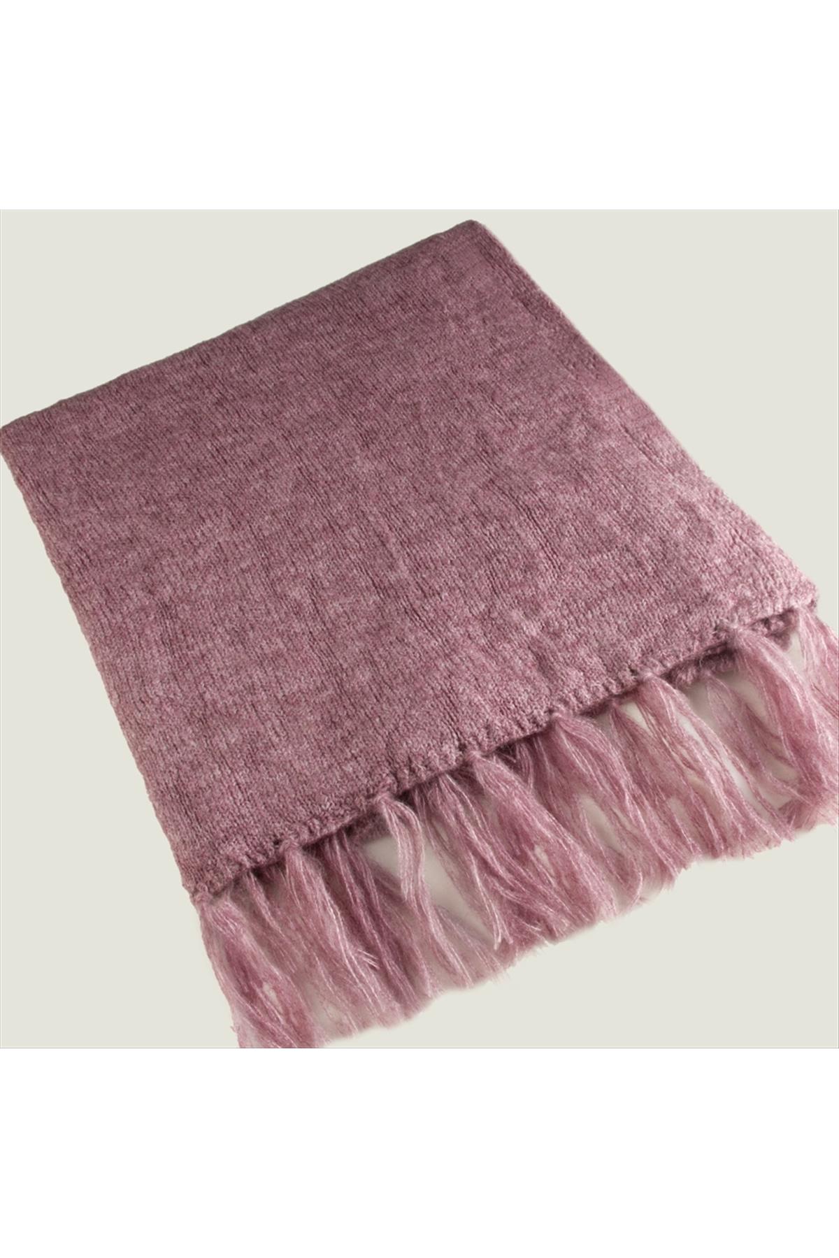 Örgülü İplik Kışlık Şal