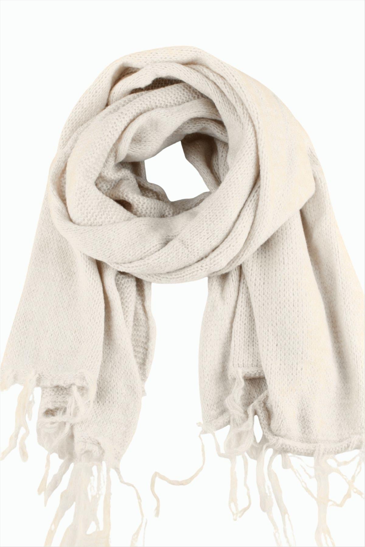 Örgülü İplik Kışlık Şal