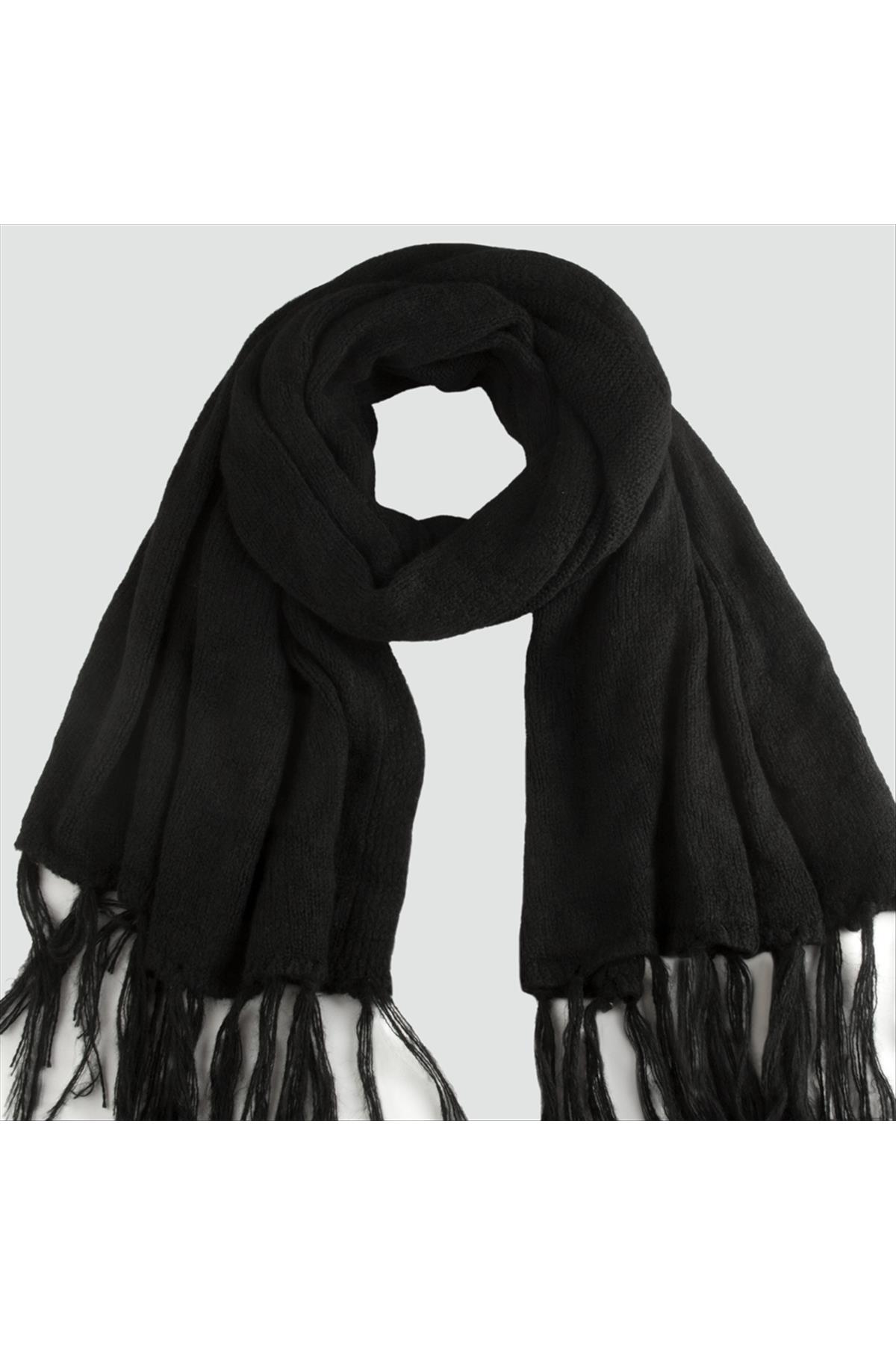 Örgülü İplik Kışlık Şal