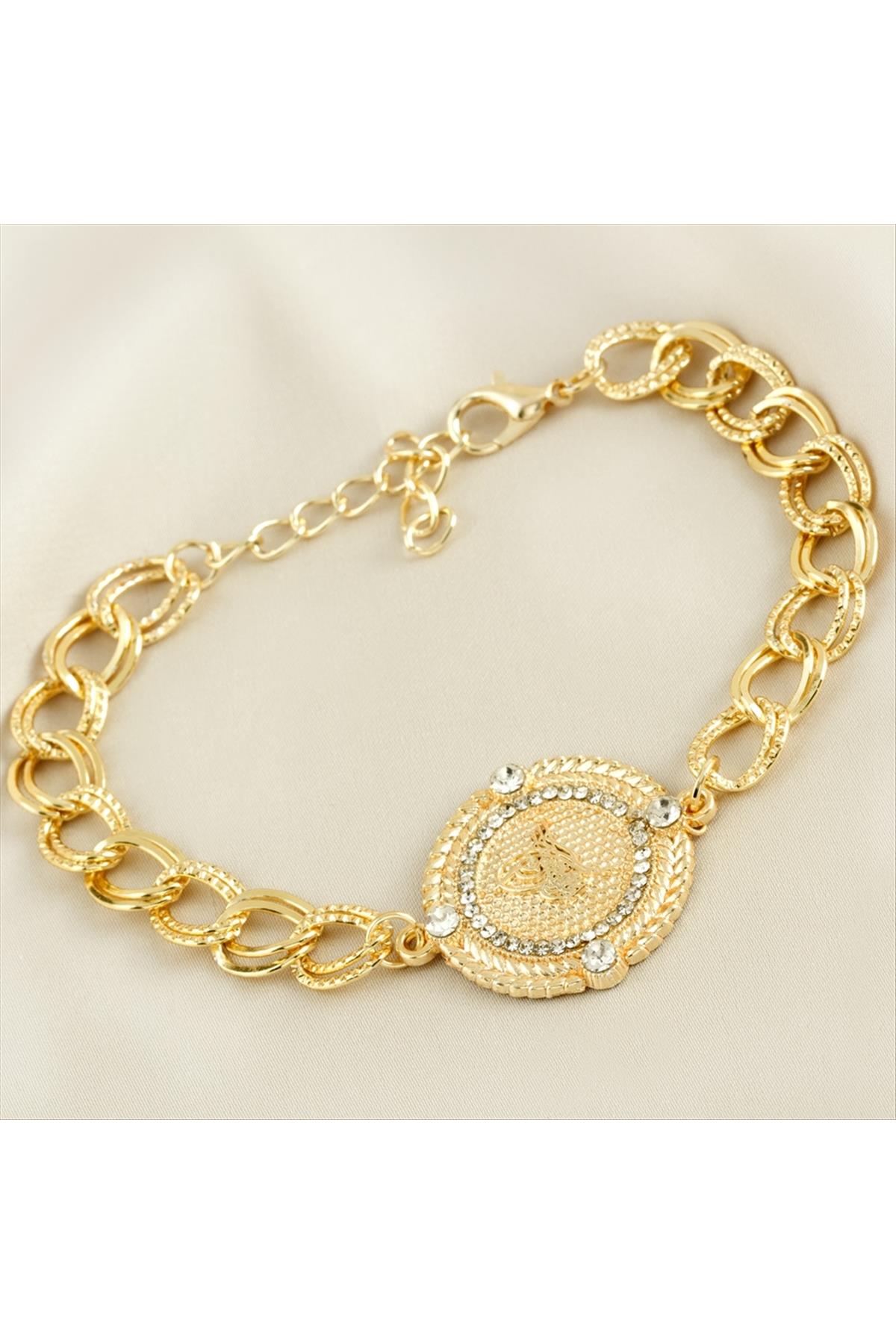 Osmanlı Tuğralı Taşlı Bileklik