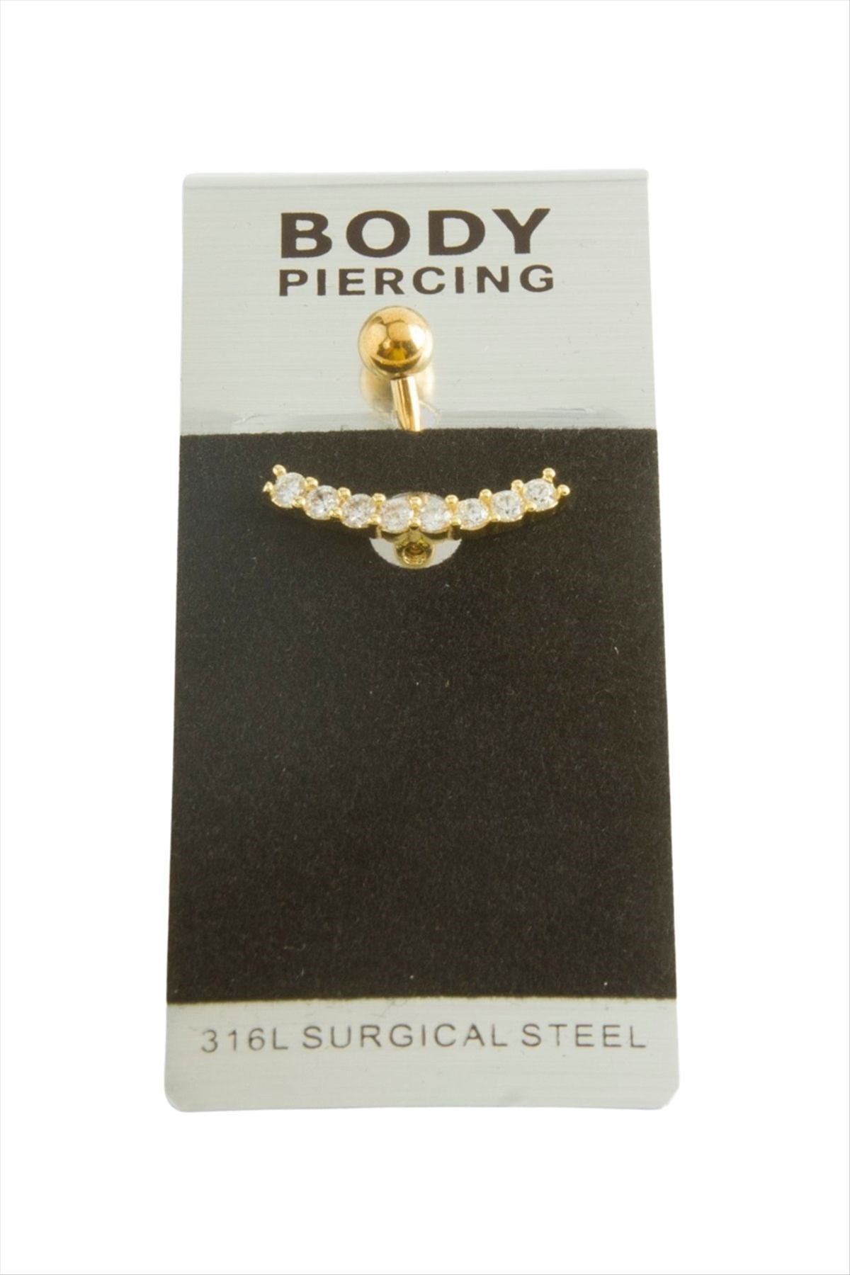 Oval Lüks Çelik Göbek Piercing 1 Adet