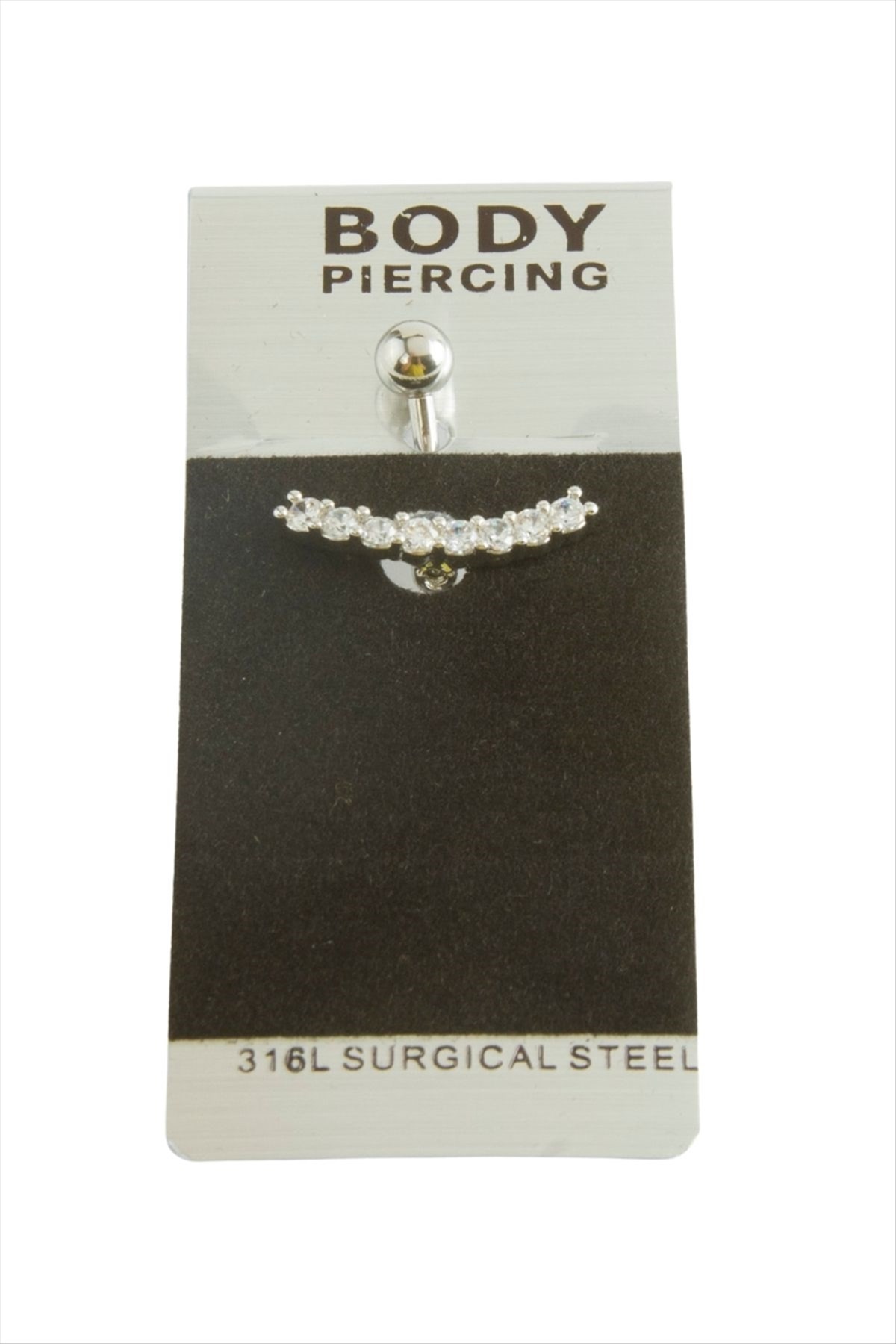 Oval Lüks Çelik Göbek Piercing 1 Adet