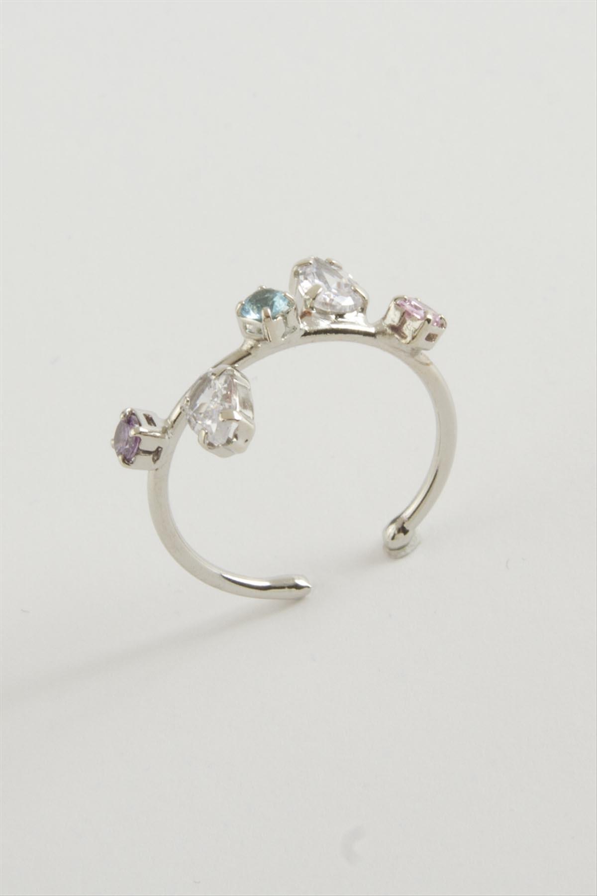 Oval Renkli Taşlı Yüzük