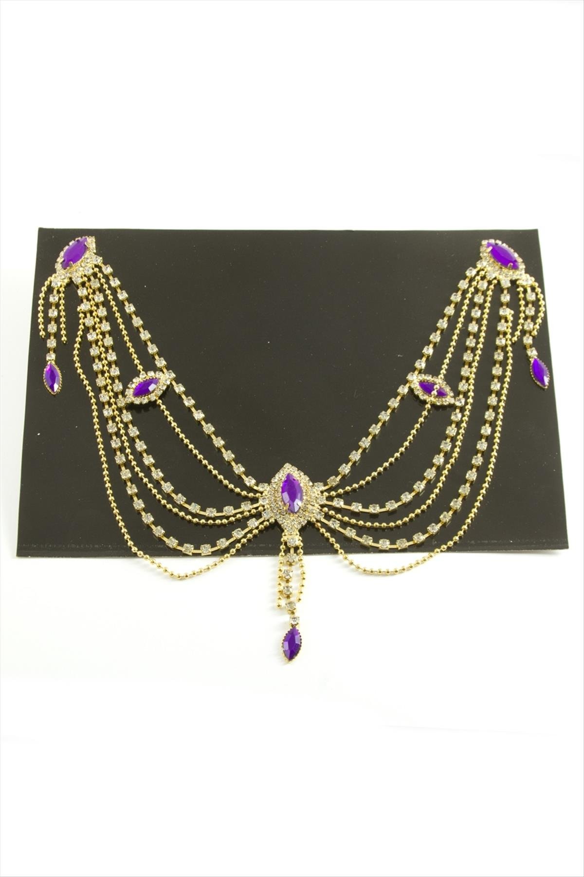 Oval Şerit Taşlı Alınlık