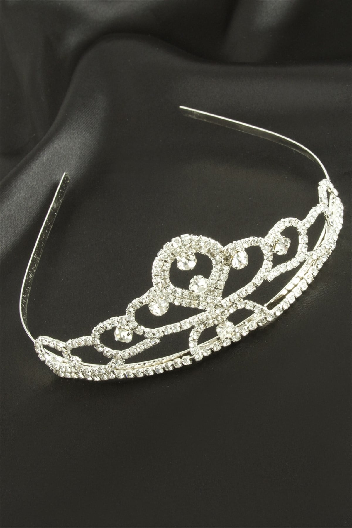 Oval Taşlı Gelin Tacı