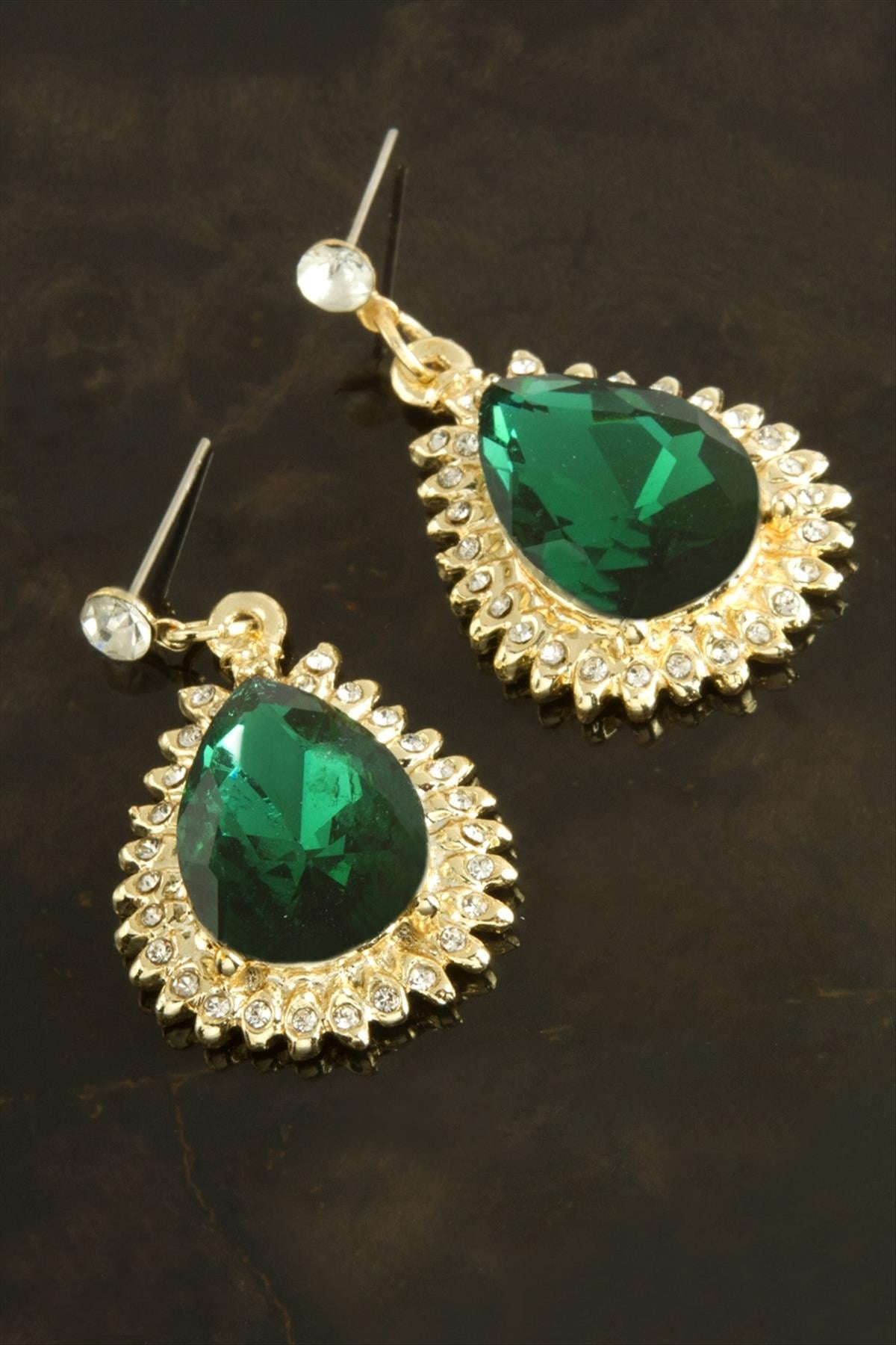 Oval Taşlı Yeni Sezon Küpe