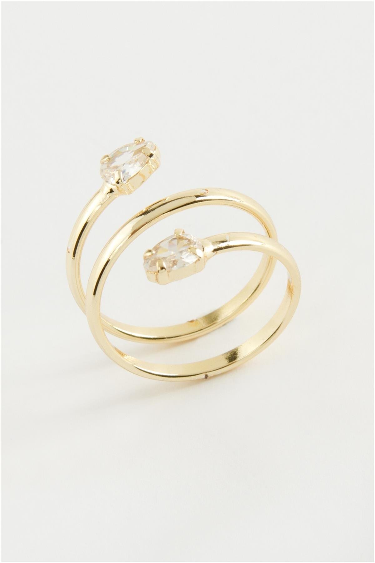 Oval Zirkon Taşlı Yüzük