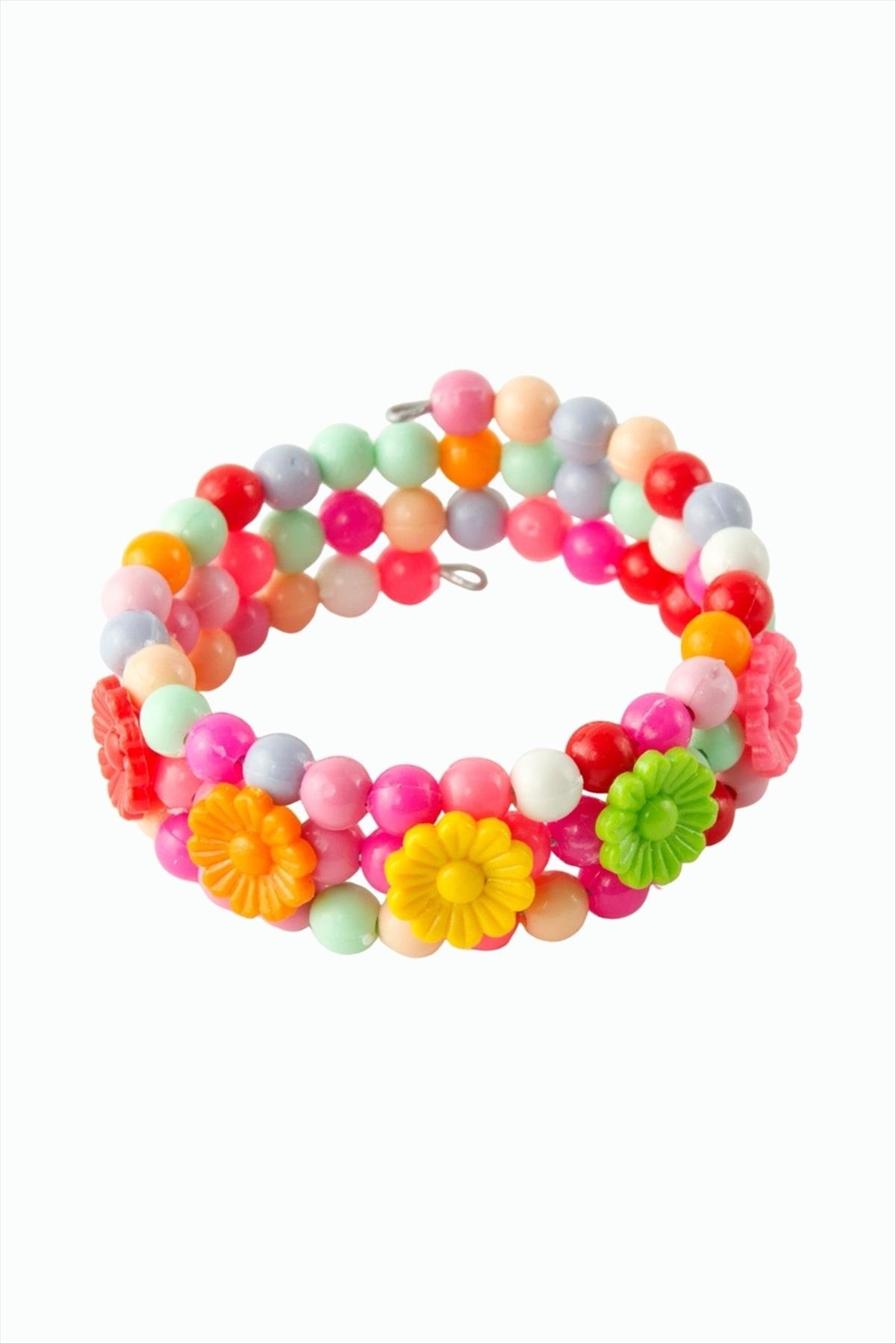 Papatya Helezon Boncuk Çocuk Bileklik