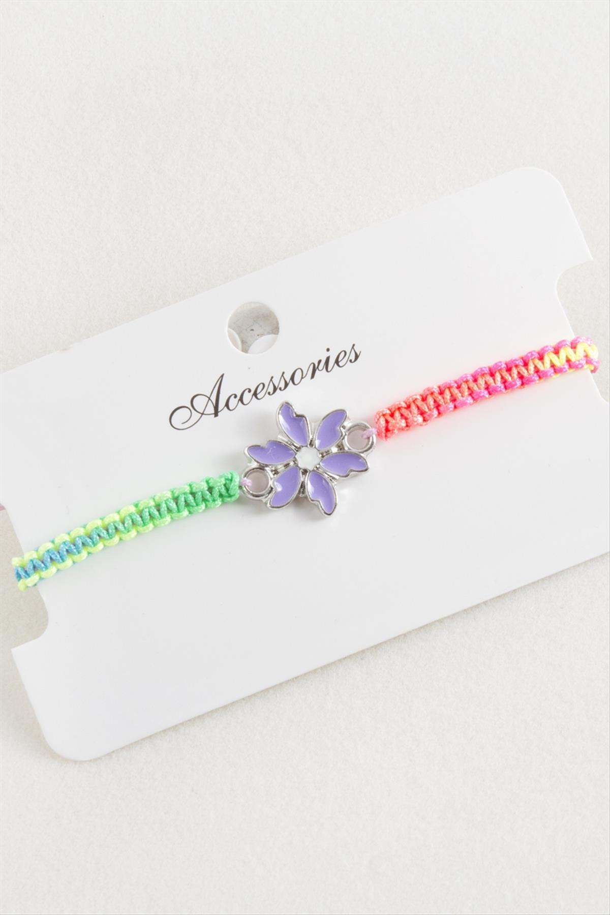 Papatya Makrome Örgülü Bileklik