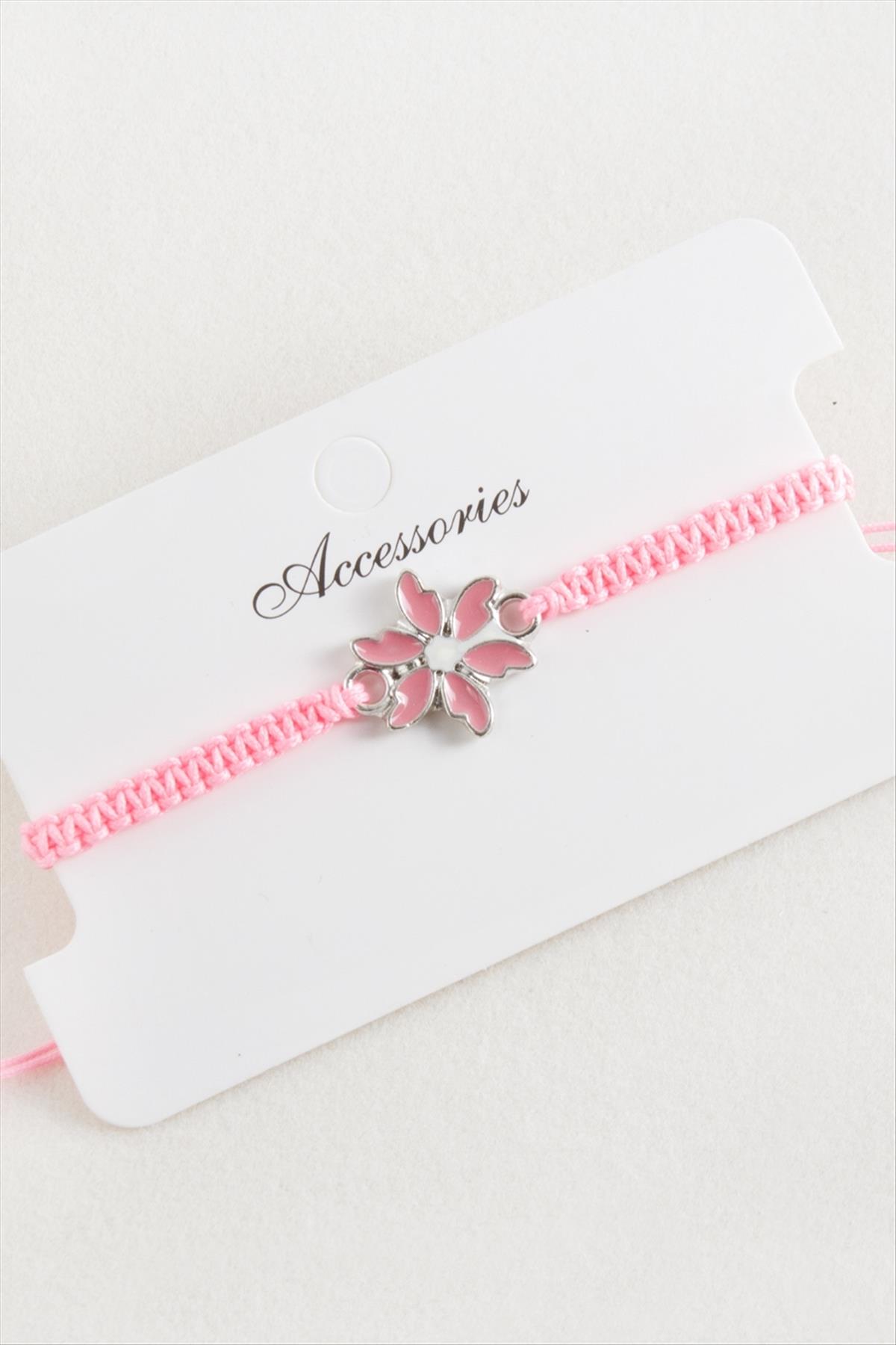 Papatya Makrome Örgülü Bileklik