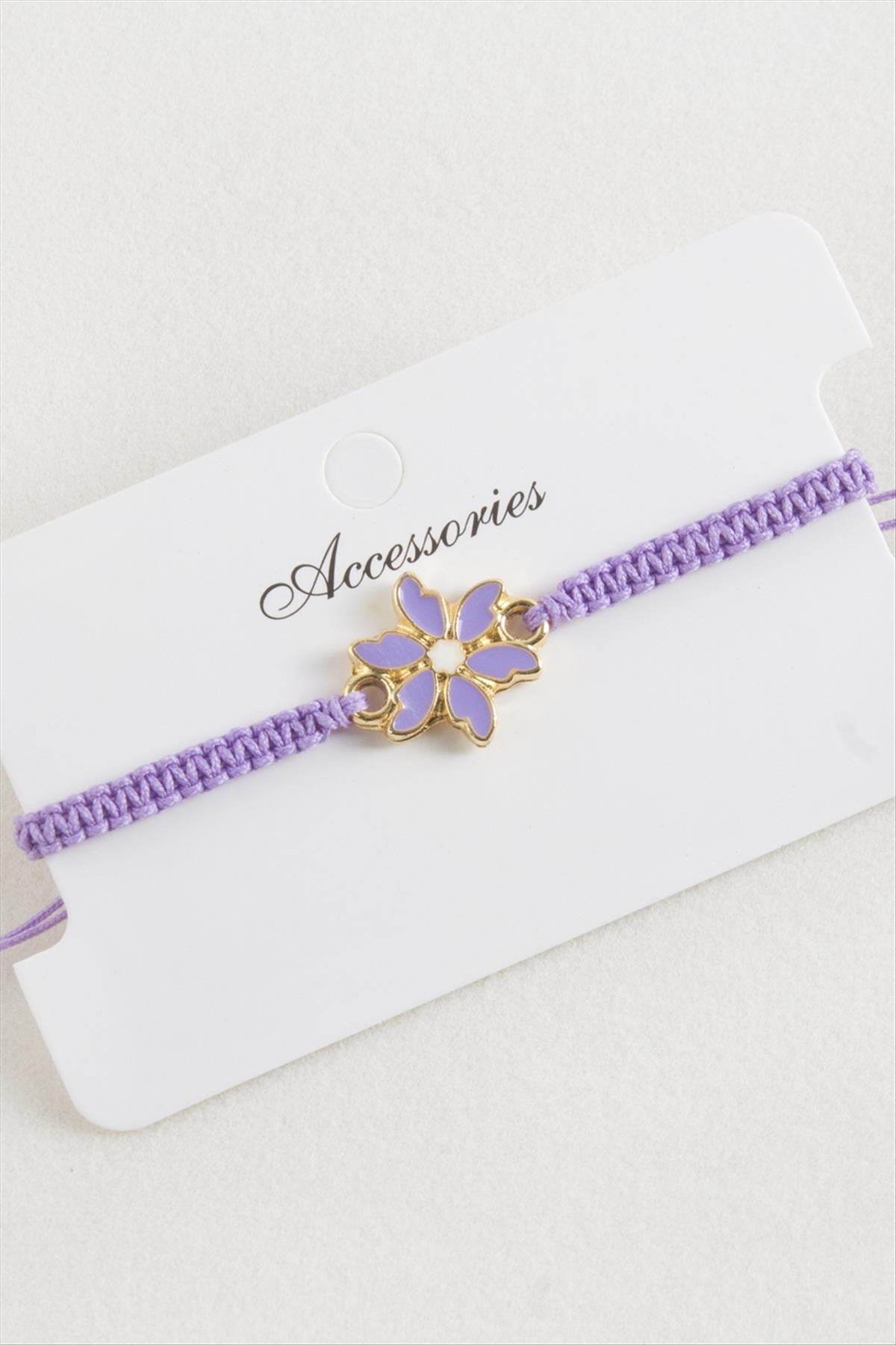 Papatya Makrome Örgülü Bileklik