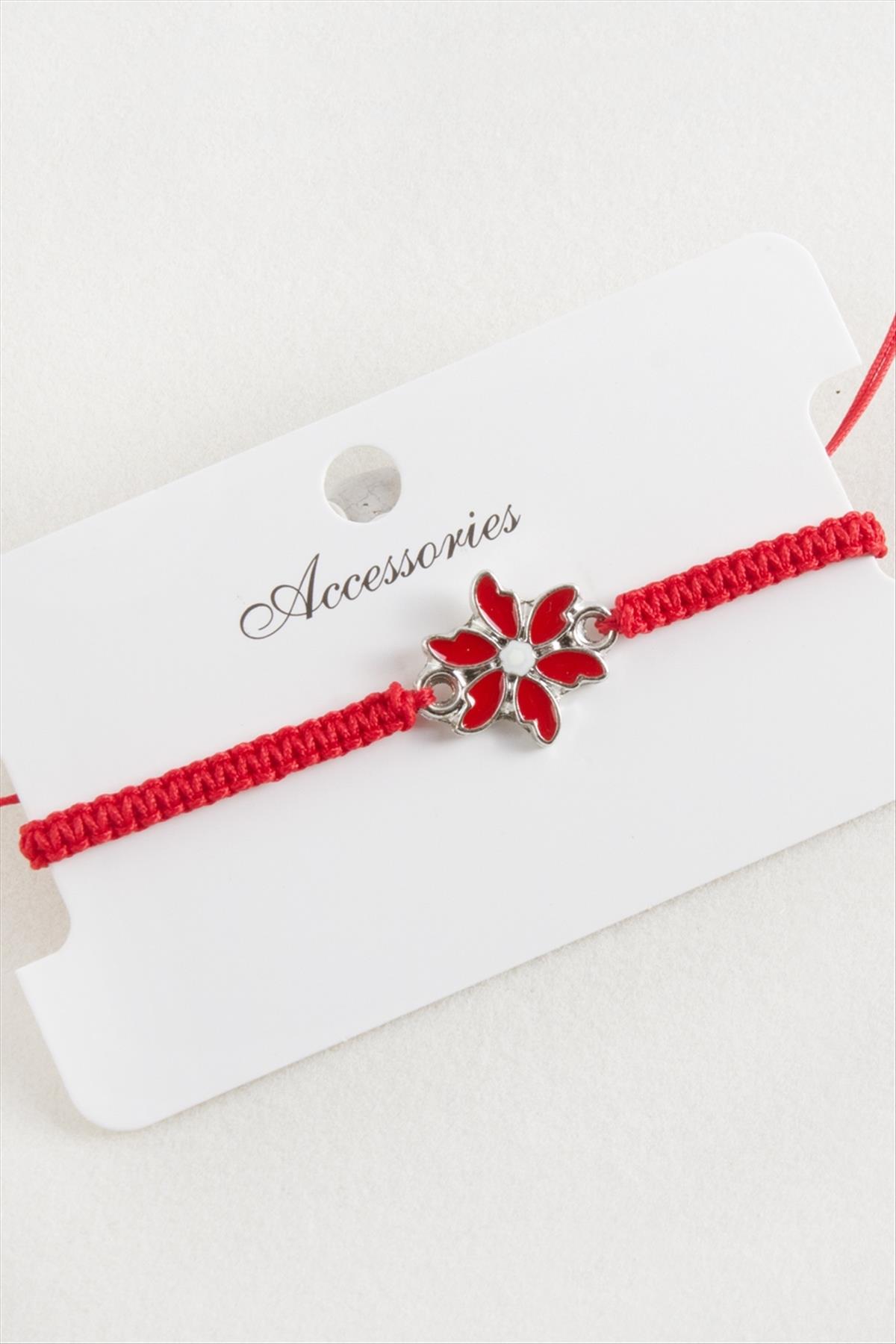 Papatya Makrome Örgülü Bileklik