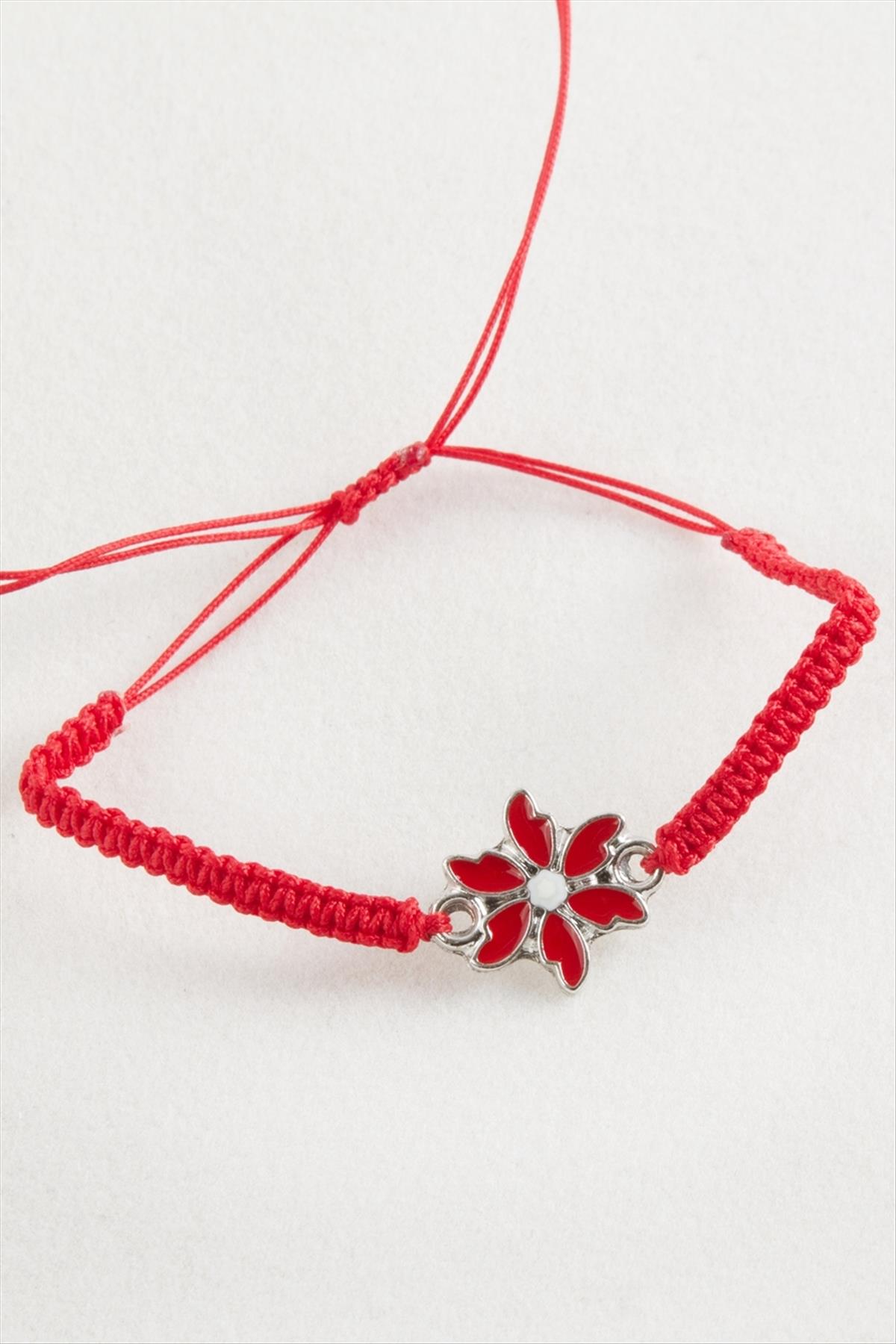 Papatya Makrome Örgülü Bileklik