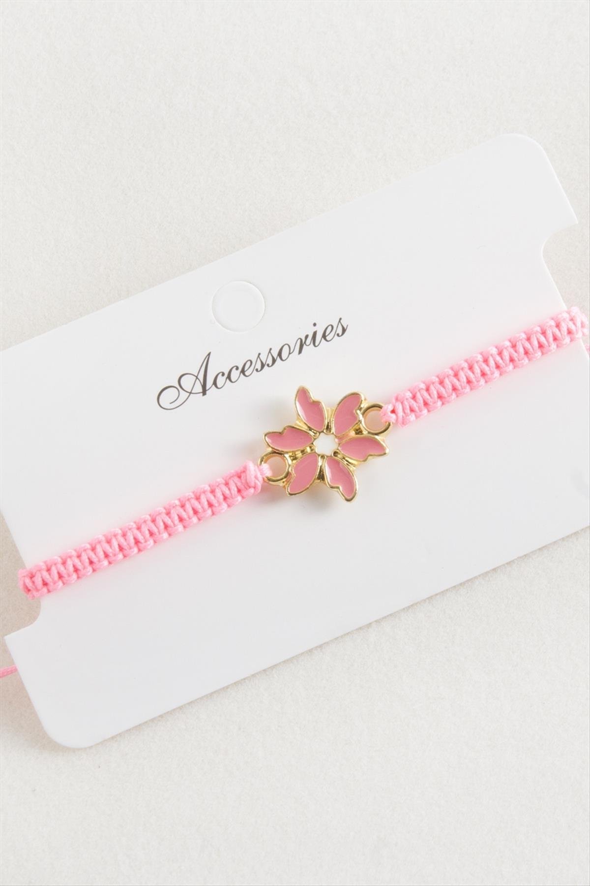 Papatya Makrome Örgülü Bileklik