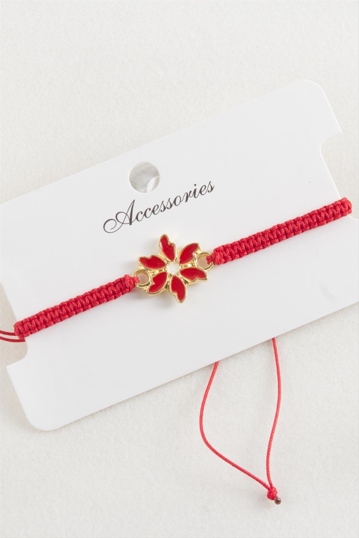 Papatya Makrome Örgülü Bileklik