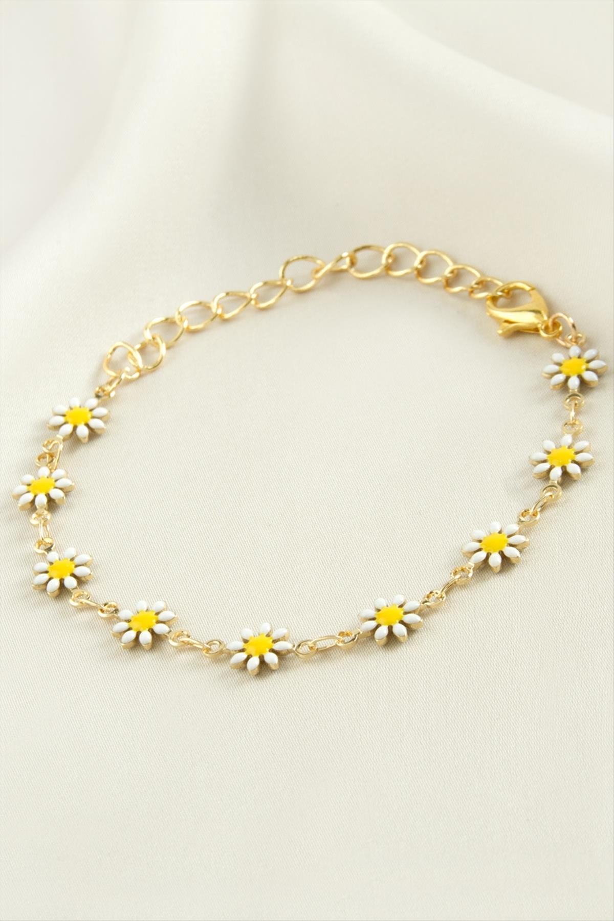 Papatya Mineli Bileklik