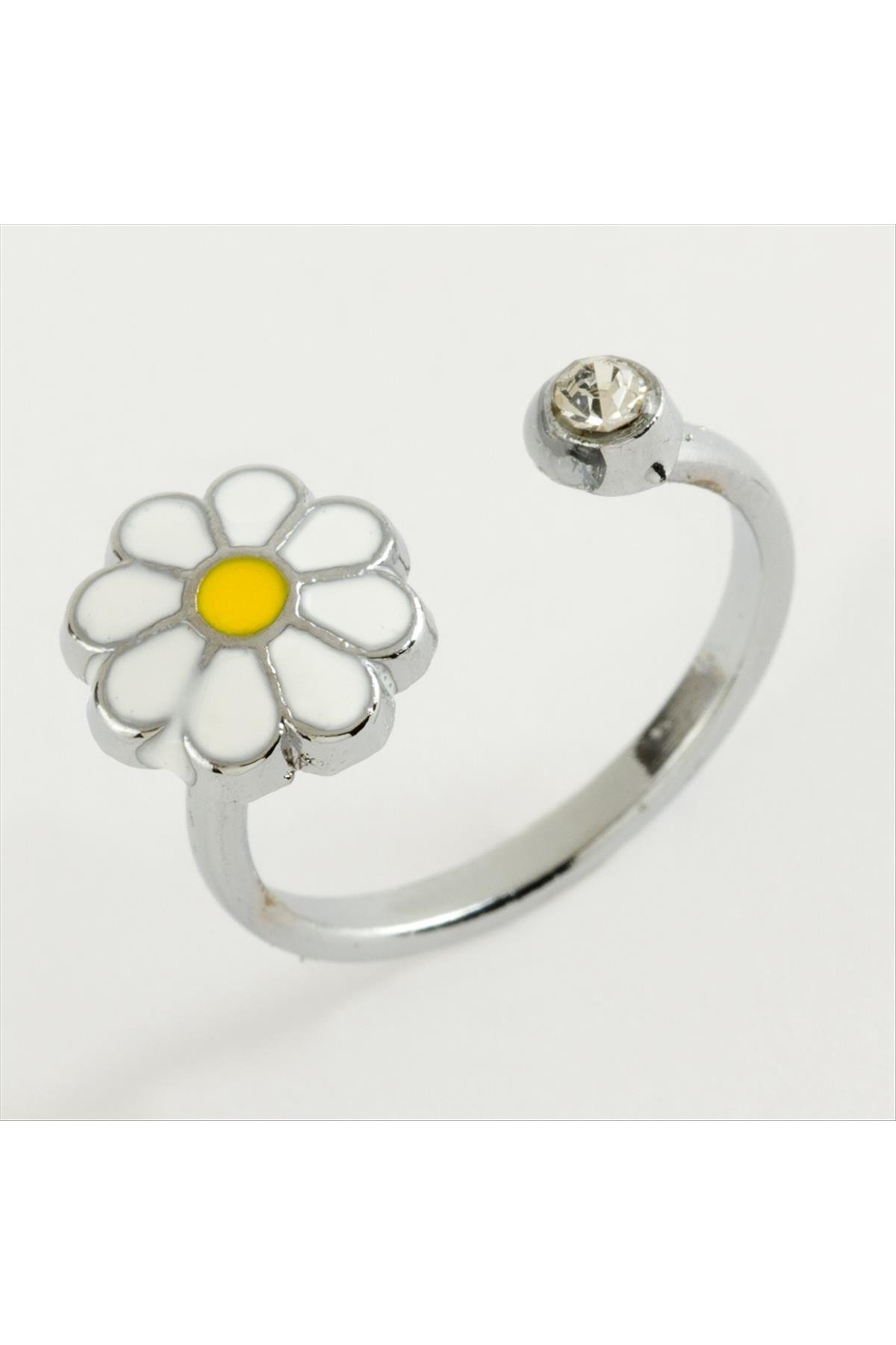 Papatya Mineli Taşlı Eklem Yüzük 1 Adet