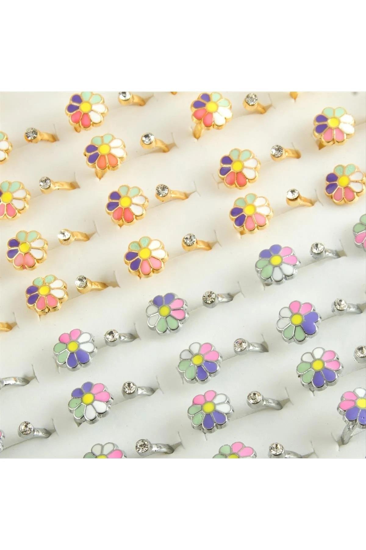 Papatya Mineli Taşlı Eklem Yüzük 1 Adet