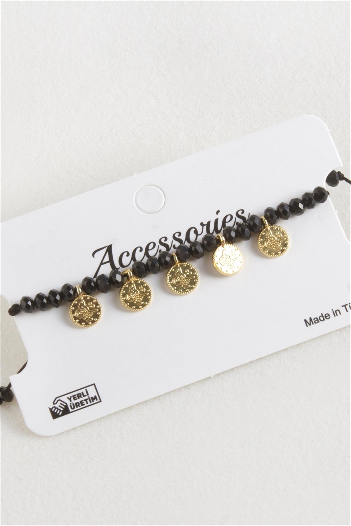 Para Kristal Makrome İp Bileklik