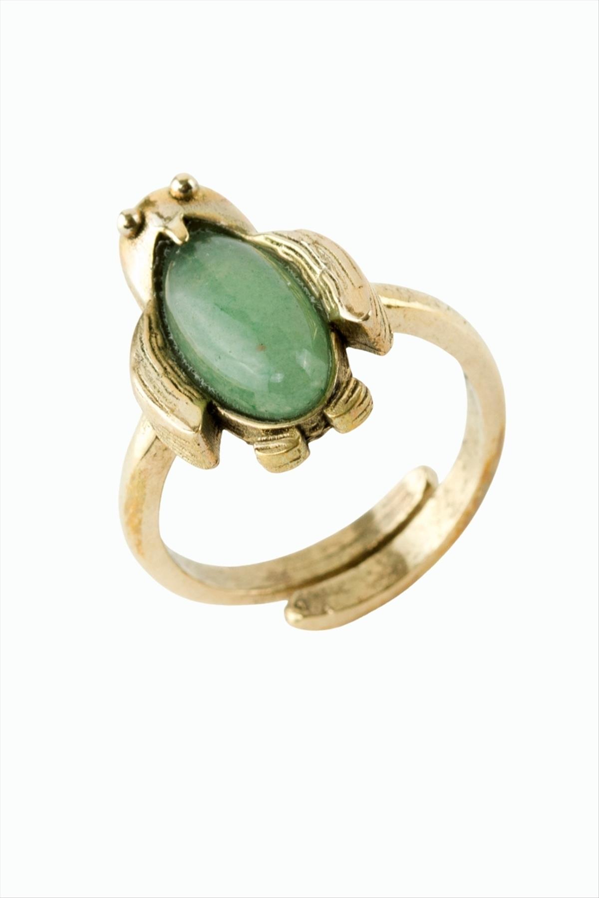 Penguen Doğaltaşlı Otantik Yüzük