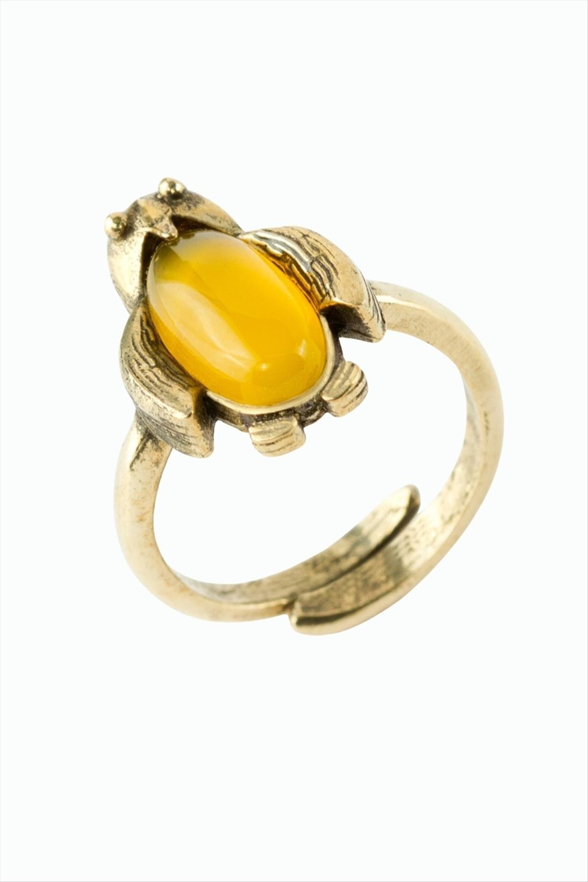 Penguen Doğaltaşlı Otantik Yüzük