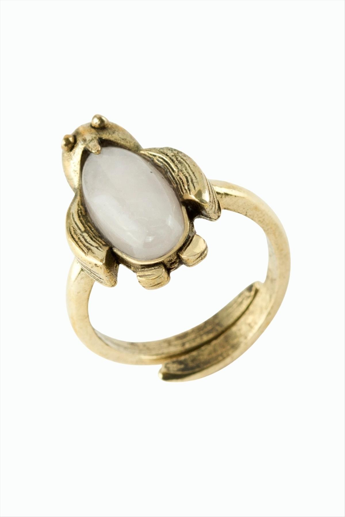 Penguen Doğaltaşlı Otantik Yüzük