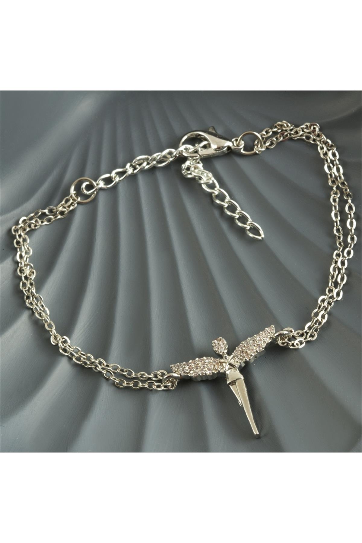 Peri Figürlü Zirkon Taşlı Bileklik