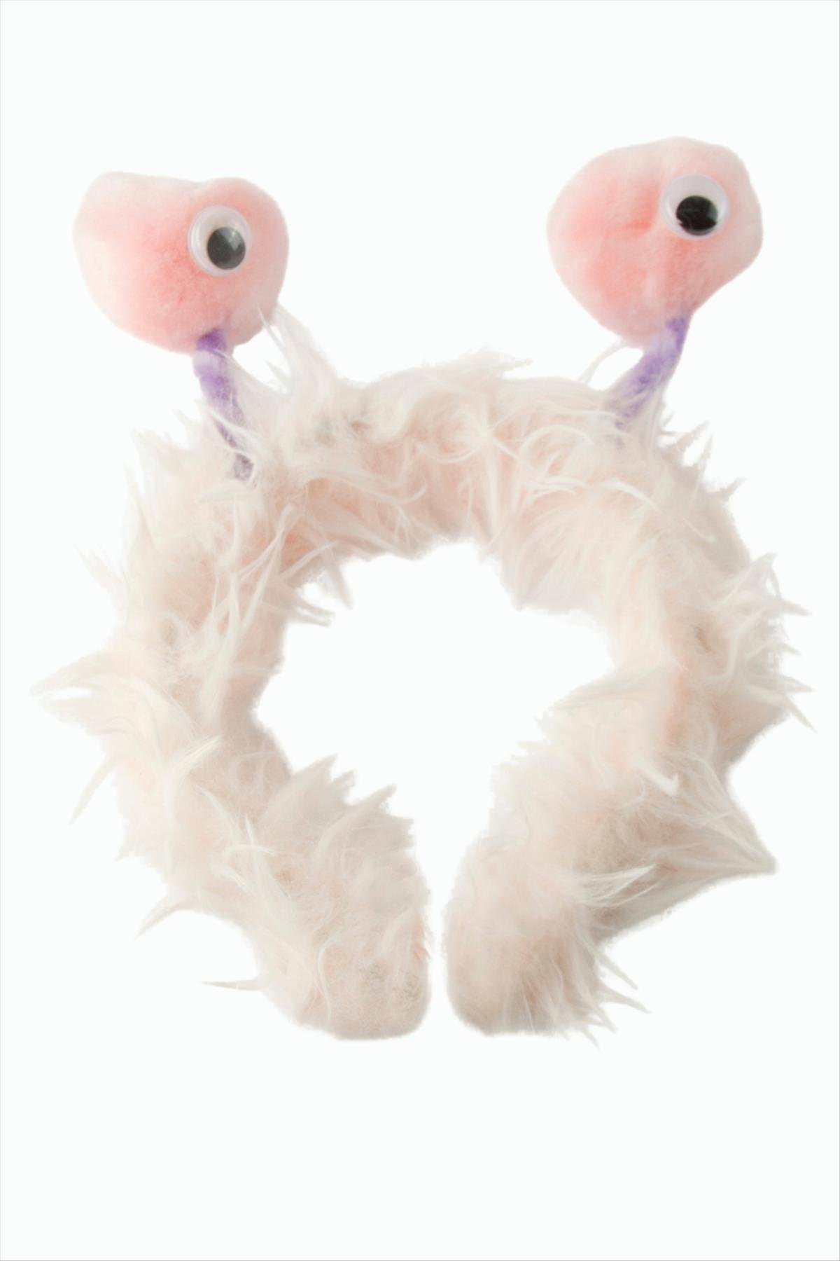 Ponpon Gözlü Tüylü Taç