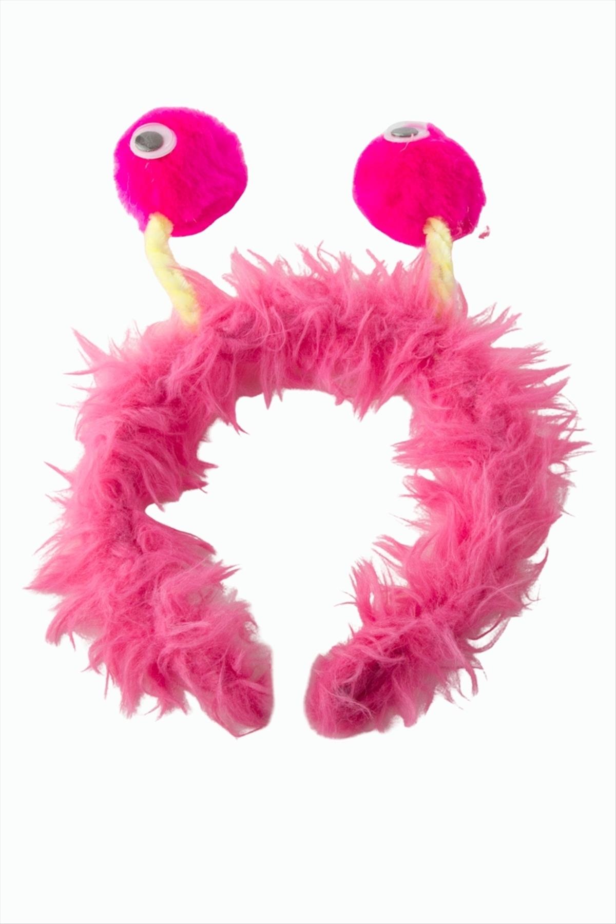 Ponpon Gözlü Tüylü Taç