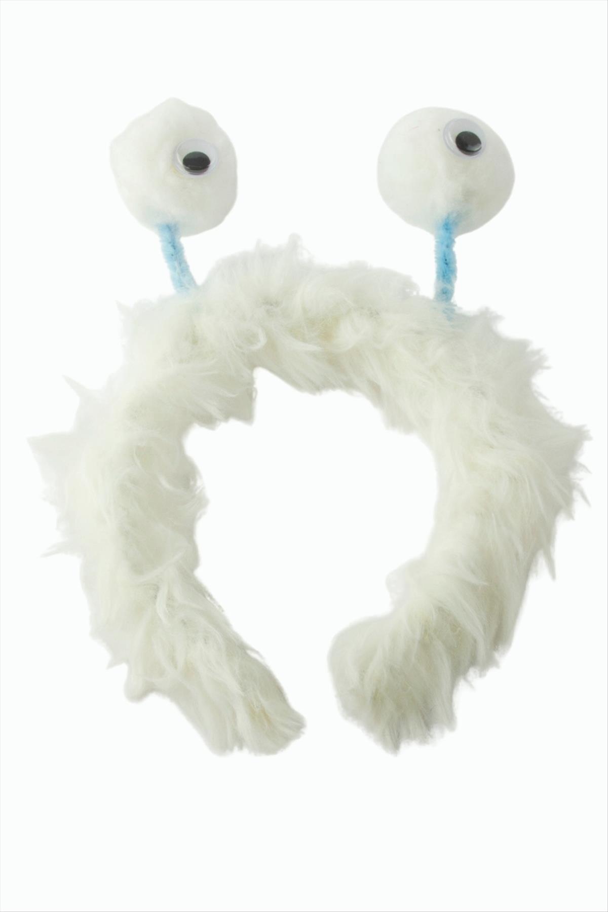 Ponpon Gözlü Tüylü Taç