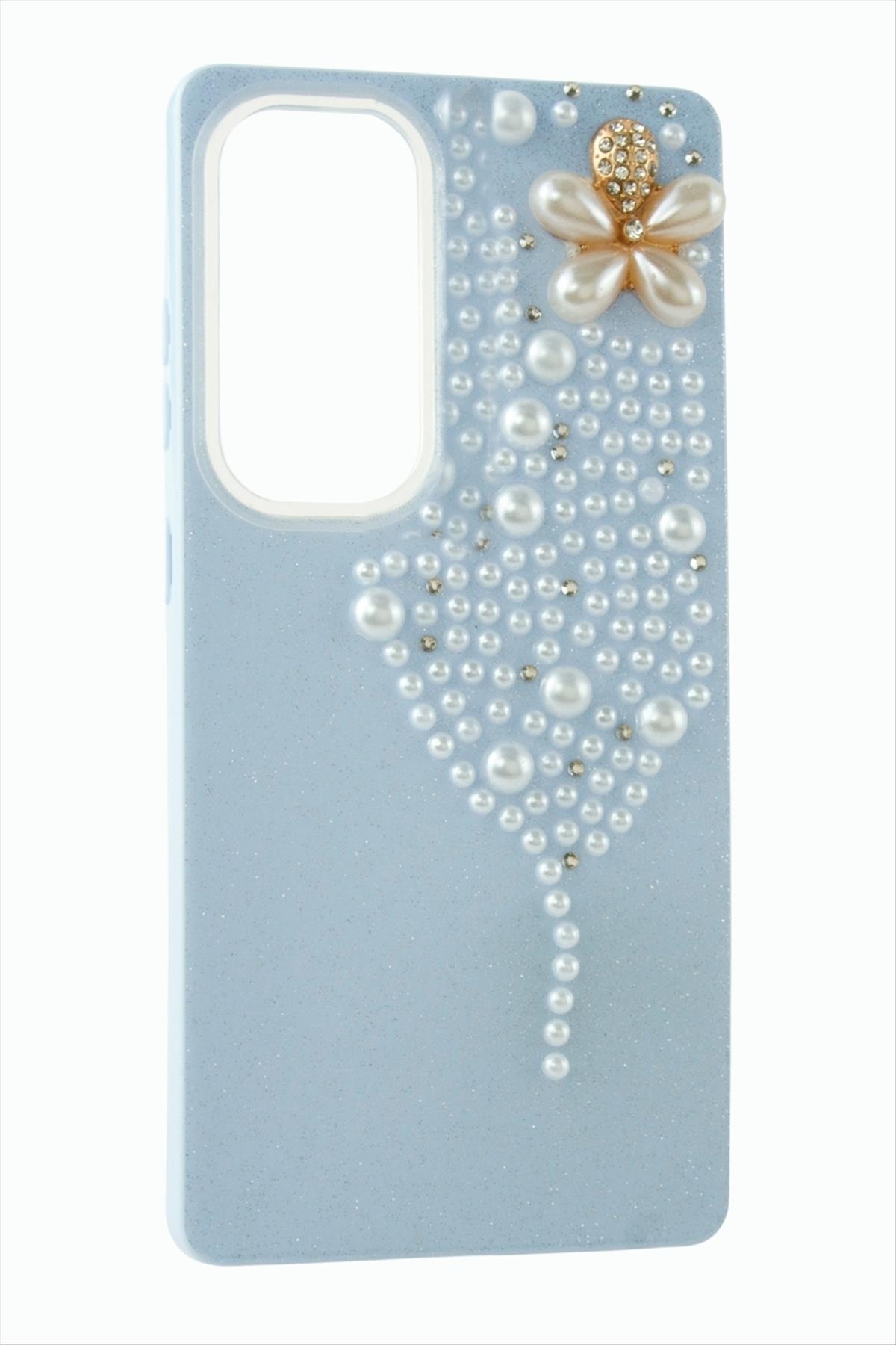 Samsung A25 Kelebek İnci Taşlı Kapak Kılıf