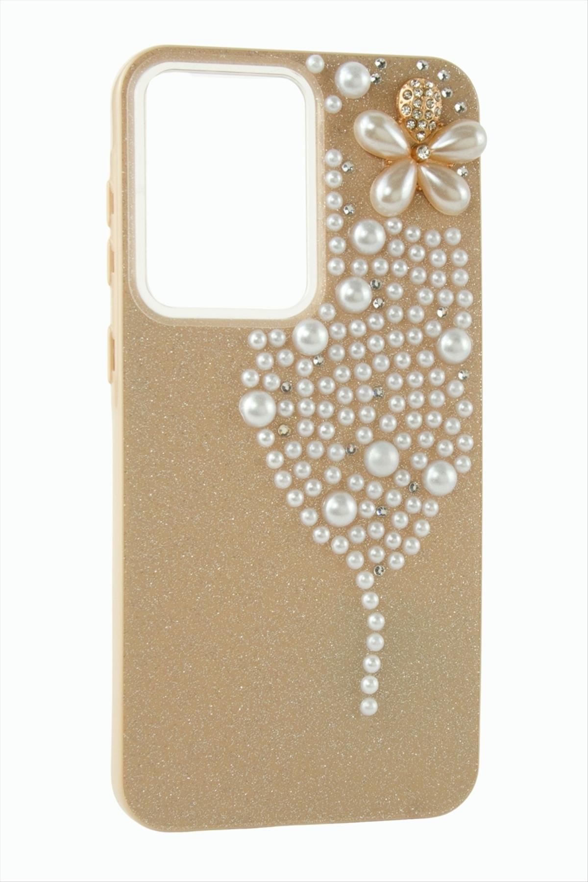 Samsung A36 Kelebek İnci Taşlı Kapak Kılıf