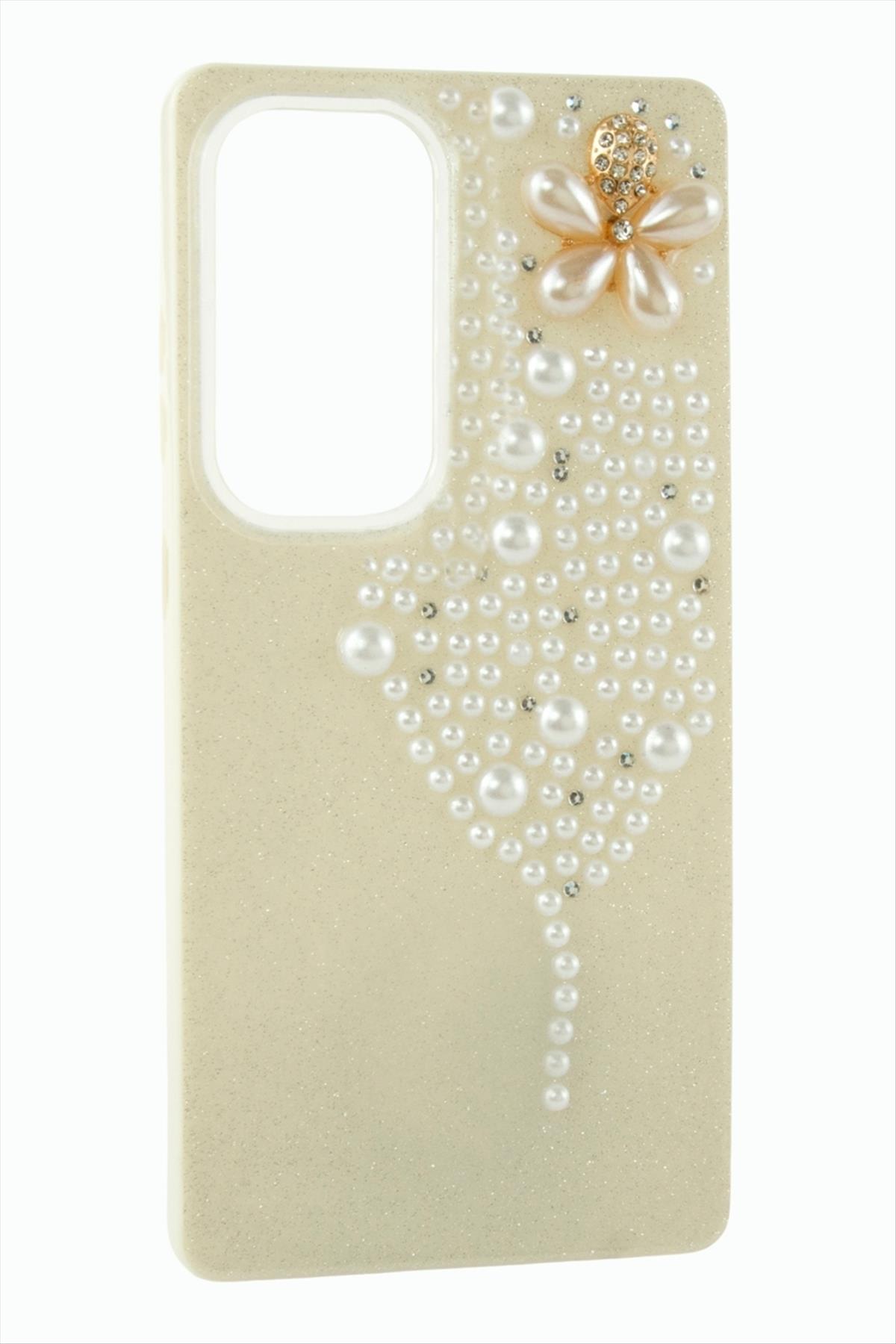 Samsung S25 ULTRA Kelebek İnci Taşlı Kapak Kılıf