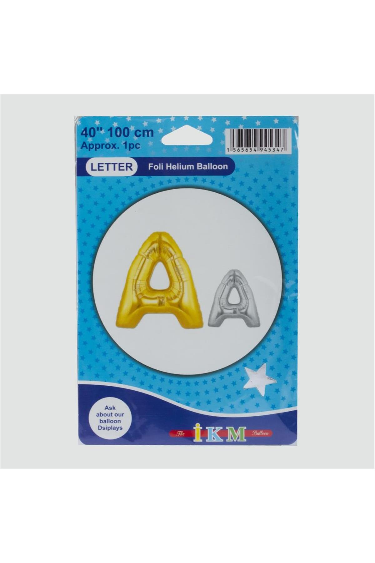 Sarı Renkli 40*100 Harfli Folyo Balon
