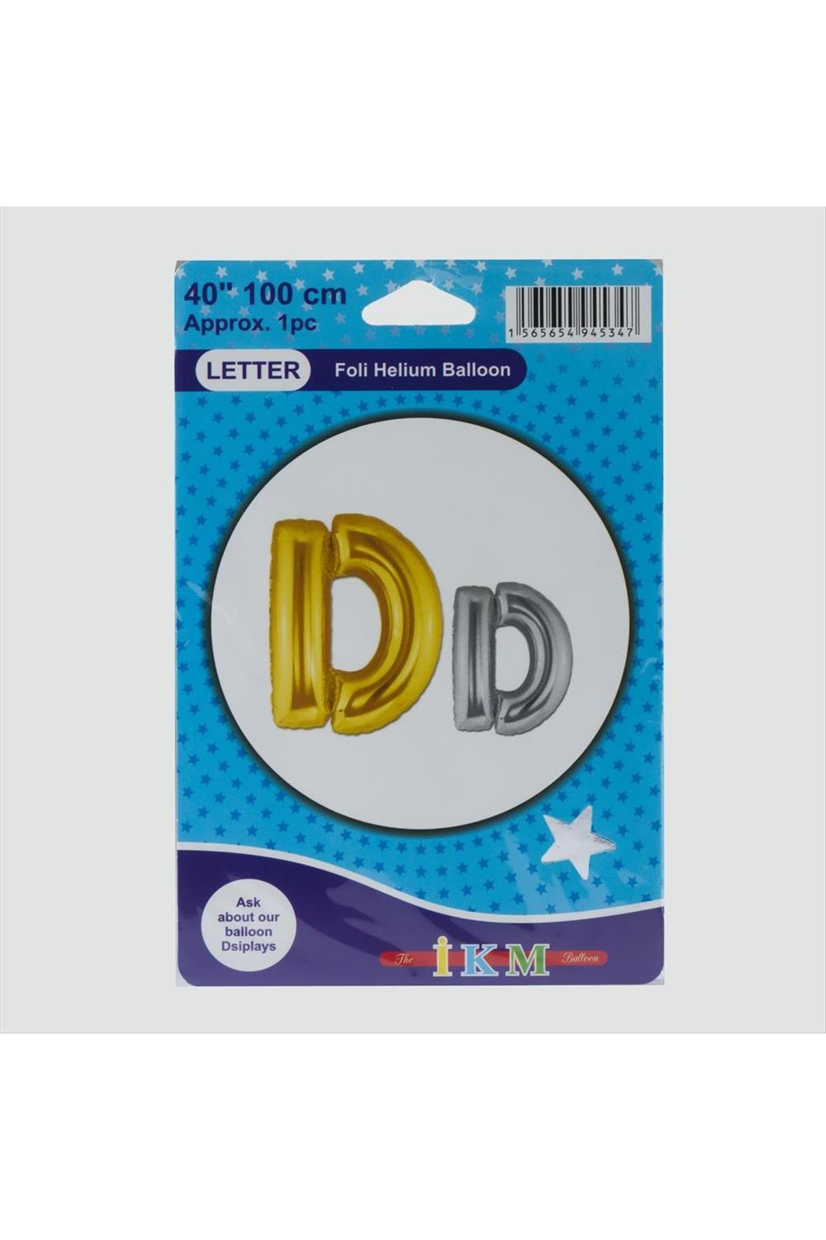 Sarı Renkli 40*100 Harfli Folyo Balon