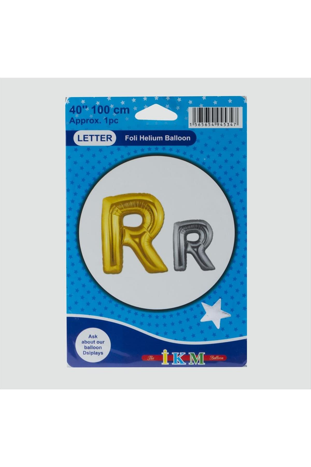 Sarı Renkli 40*100 Harfli Folyo Balon
