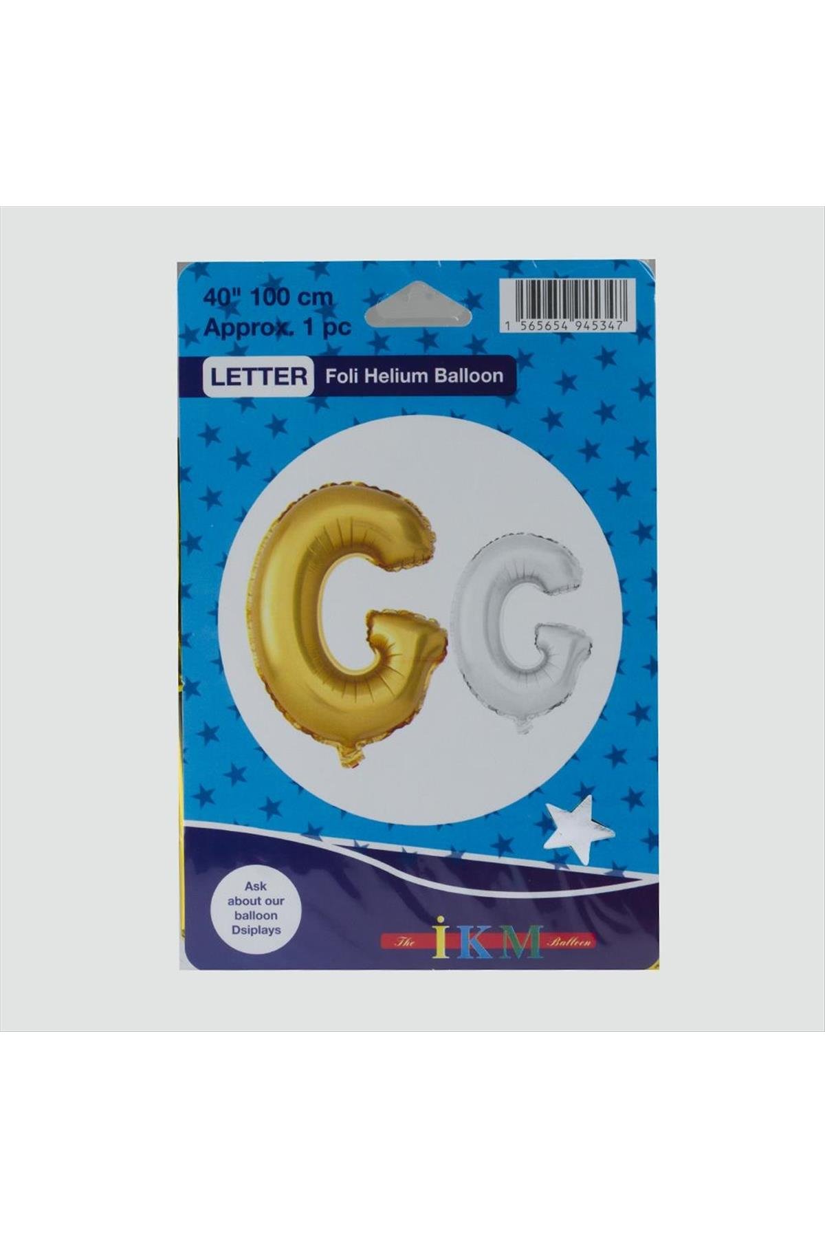 Sarı Renkli 40*100 Harfli Folyo Balon