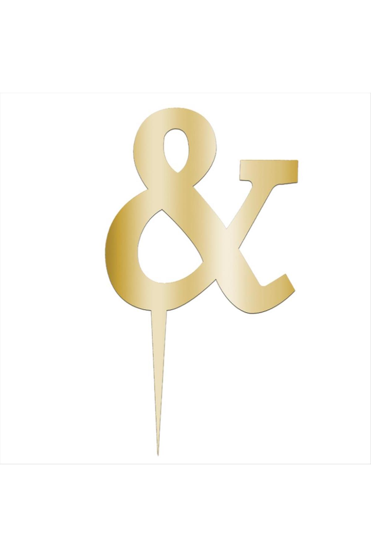 Sarı Renkli Harf Pasta ve Kek Pleksi