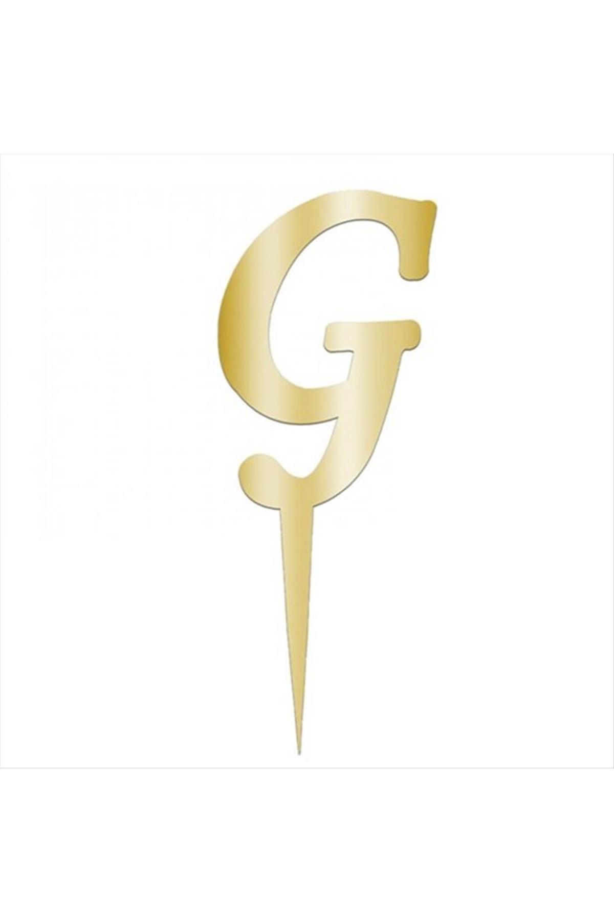 Sarı Renkli Harf Pasta ve Kek Pleksi