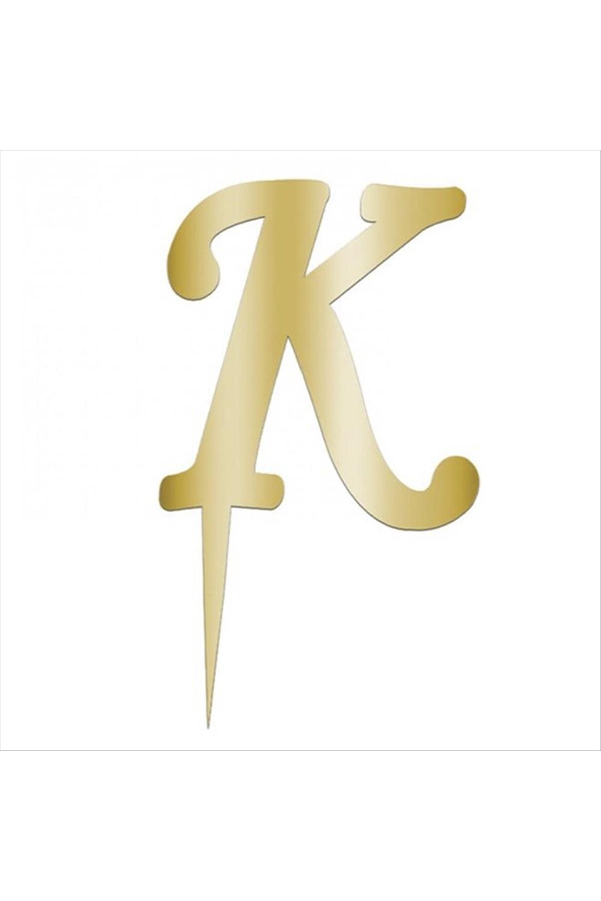 Sarı Renkli Harf Pasta ve Kek Pleksi