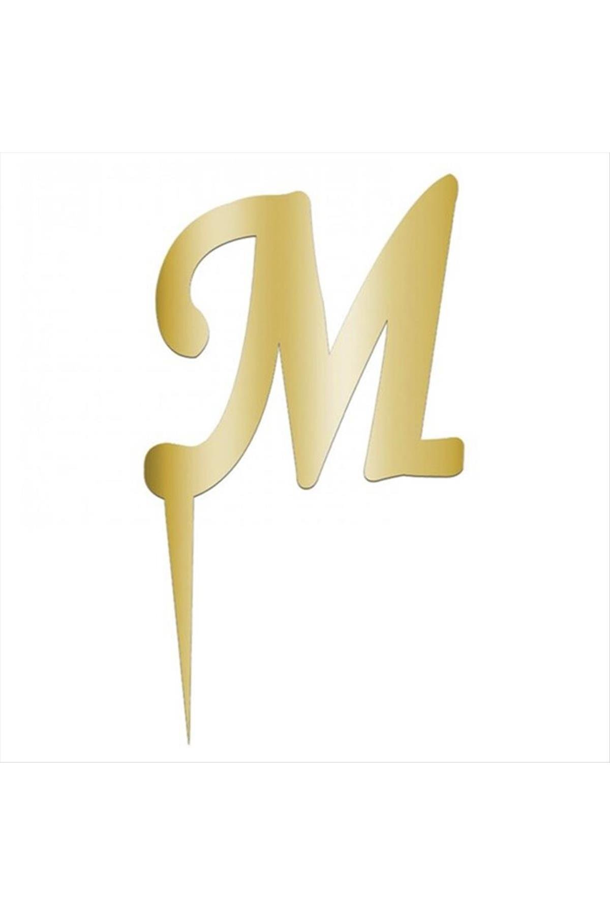 Sarı Renkli Harf Pasta ve Kek Pleksi