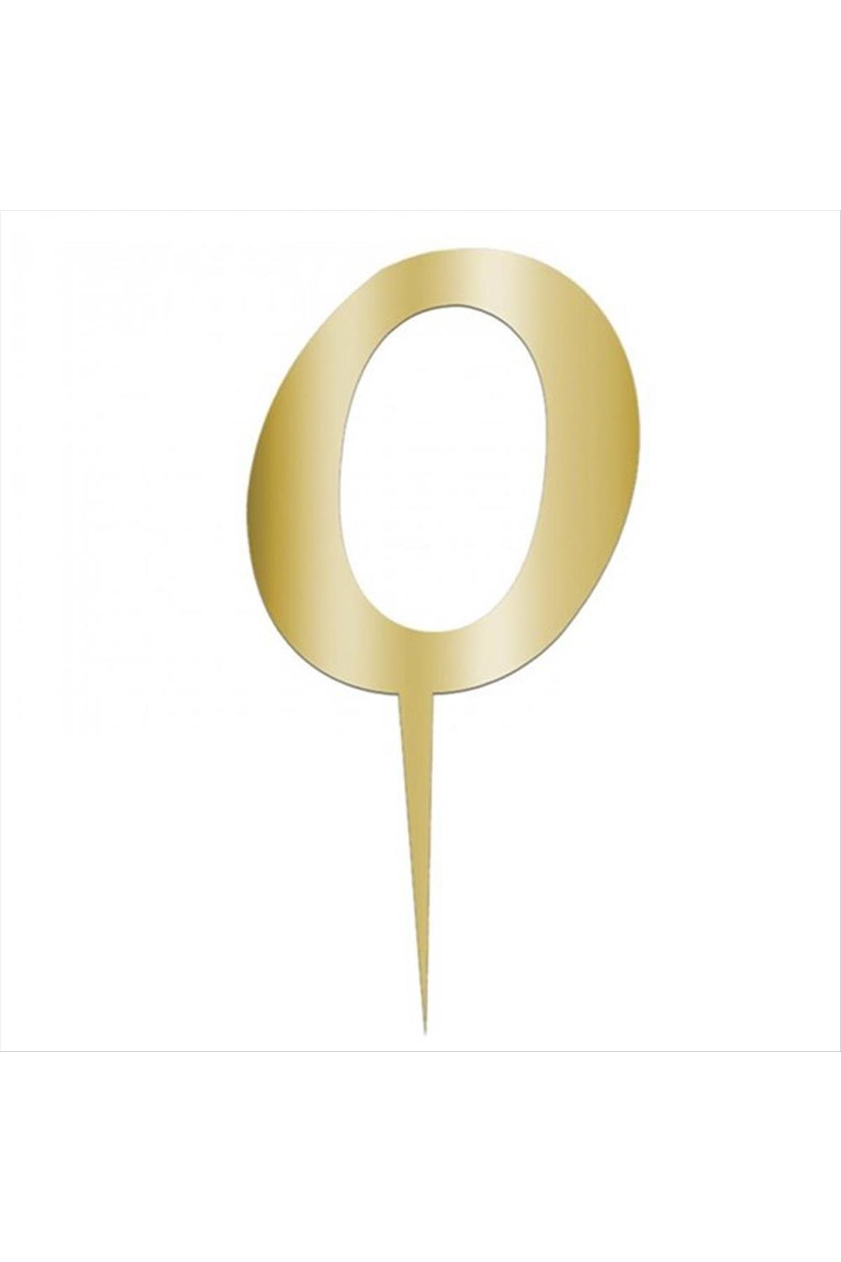 Sarı Renkli Harf Pasta ve Kek Pleksi