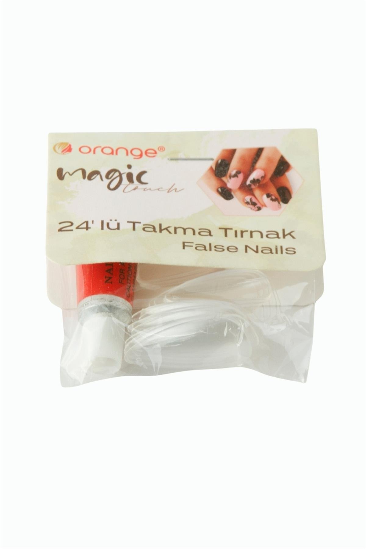 Şeffaf Renkli Kartela Takma Tırnak 24 Adet