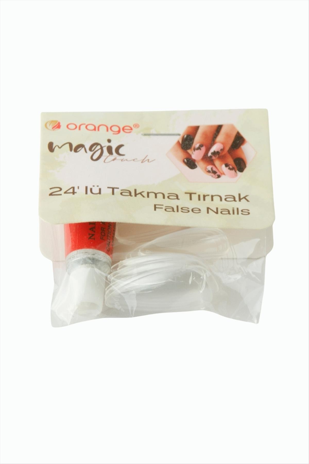 Şeffaf Renkli Kartela Takma Tırnak 24 Adet