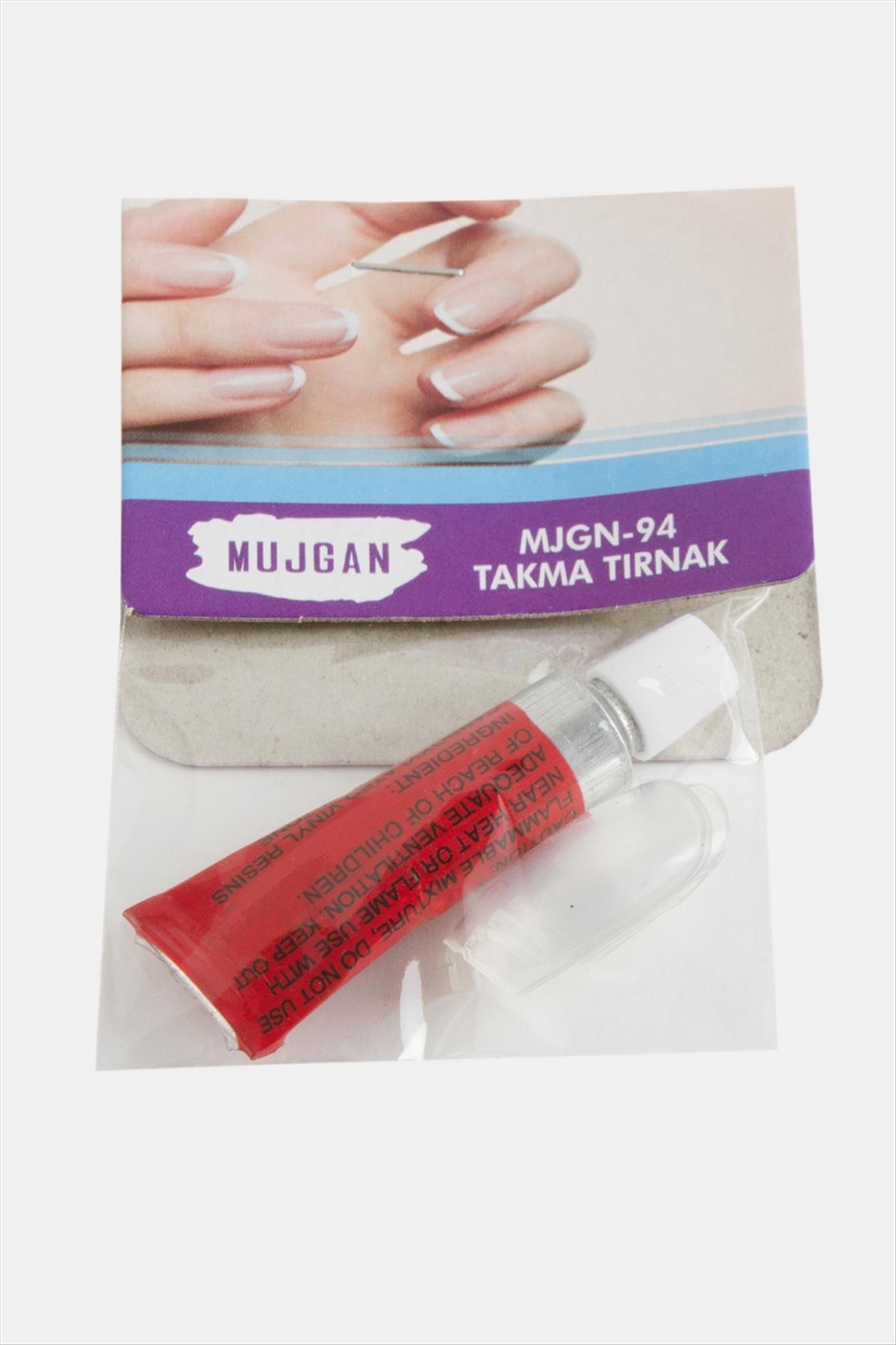 Şeffaf Renkli Kartela Takma Tırnak 24 Adet