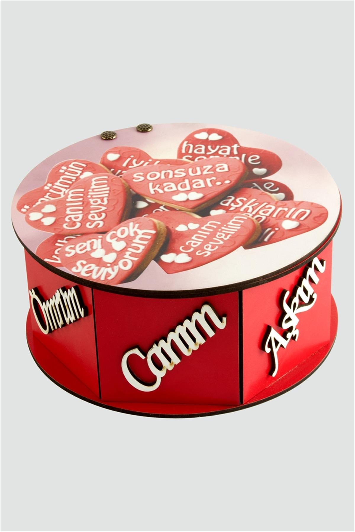 Seni Seviyorum Yazılı Ahşap Kutu