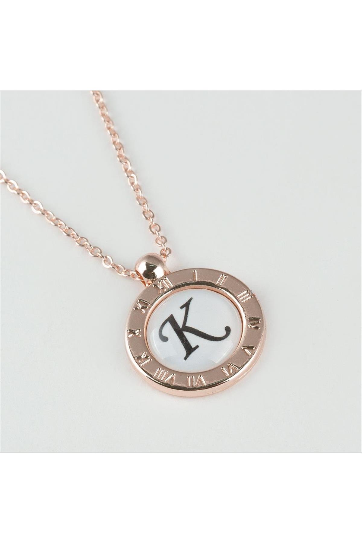 Seri Sonu Roz Renk Harfli Kolye