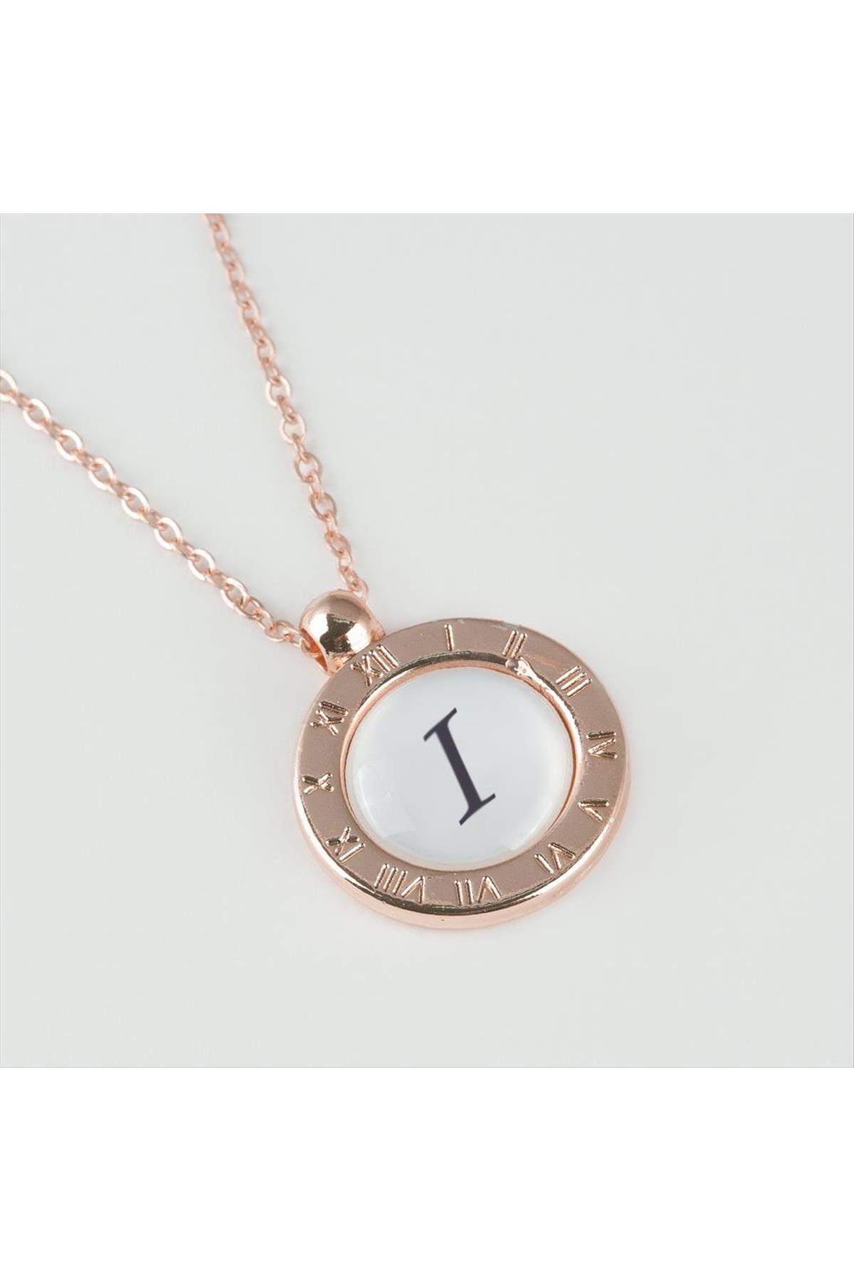 Seri Sonu Roz Renk Harfli Kolye